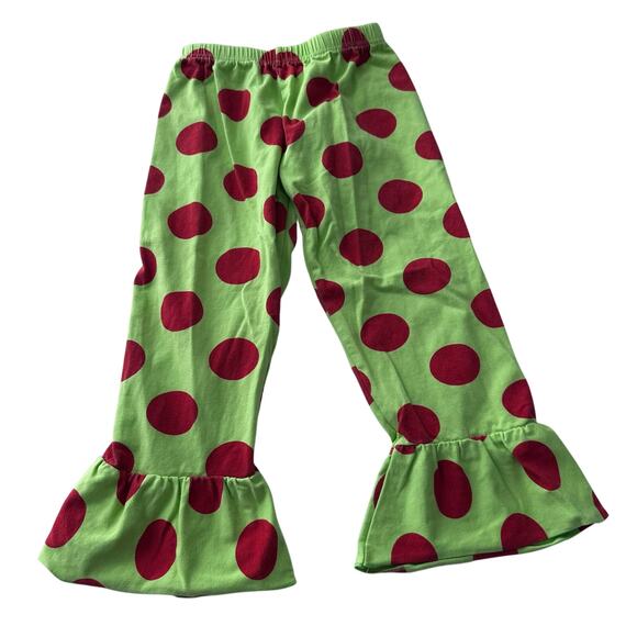 Christmas Polka Dot Ruffle Pants - Size Unknown - Picture 1 of 4